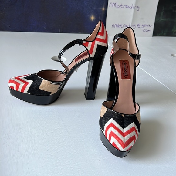 Missoni made in Italy high heeled size 7M(37) ankle a wrap Mary Jane shoes - Picture 16 of 16
